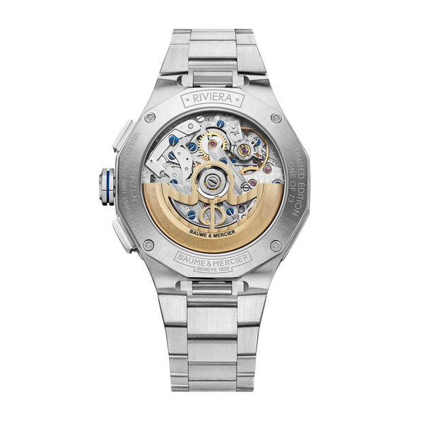 Riviera Flyback 41 mm chronographe automatique en acier inoxydable - &Eacute;dition limit&eacute;e